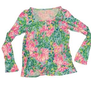 Lilly Pulitzer Long Sleeve Henley Tee